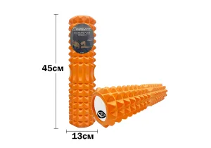 Масажний ролик EasyFit Grid Roller 45 см v.2,2 Помаранчевий
