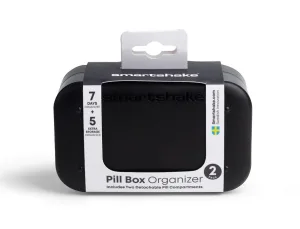 Таблетниця Smartshake Pillbox Organiser 2-pack Чорний