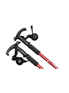 Трекінгові палиці + тростина 2 в 1 для туризму та скандинавської ходьби 2 шт червоний