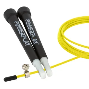 Скакалка швидкісна PowerPlay 4202 Ultra Speed Rope Жовта 2,9 m.