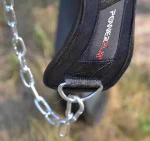 Пояс для обтяжень з ланцюгом PowerPlay 3095 неопреновий чорний універсальний