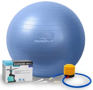 М'яч для фітнесу фітбол PowerPlay 4001 Ø65 cm Gymball Синій + помпа