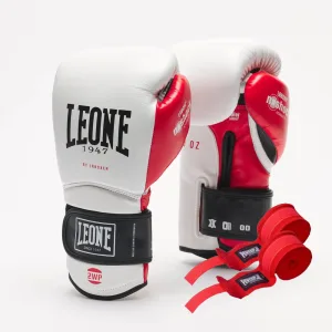 Боксерські рукавиці Leone GN113 IL TECNICO N3 White 10 унцій (бинти 4 м. в комплекті)