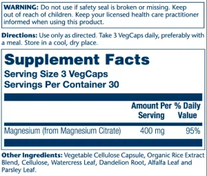 Magnesium Citrate 400 мг - 90 капсул