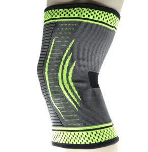 Компресійний наколінник MadMax MFA-284 3D Compressive knee support Dark grey/Neon green M
