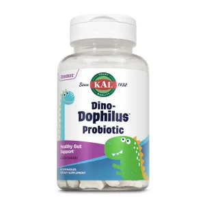 Dino-Dophilus™ Kids Probiotic - 60 жув. таблеток чорна вишня