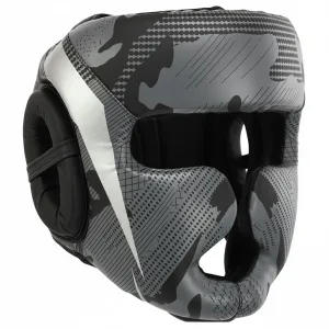 Шолом боксерський з повним захистом чорно-сірий ZHT-2 - L