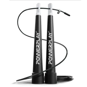 Скакалка швидкісна PowerPlay 4202 Ultra Speed Rope Чорна 2,9 m.