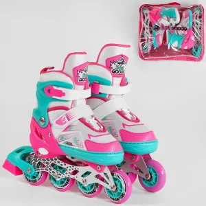 Ролики BEST ROLLER розмір 38-42 бірюзово-рожевий