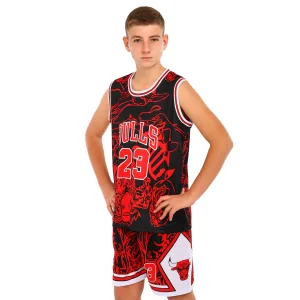 Форма баскетбольна дитяча NBA клуб Chicago Bulls 23 L - червоне-чорне-білий