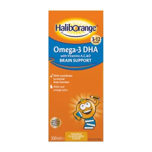 Omega-3 DHA + Vits A,C & D Brain Support - 300 мл, апельсин