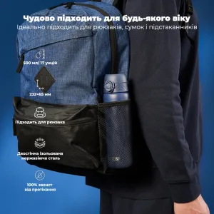Пляшка для води металева вакуумна ION8 500 мл. Vacuum Insulated Navy
