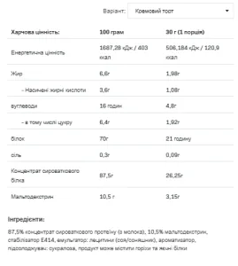 Whey Protein - 908 г Крем брюле