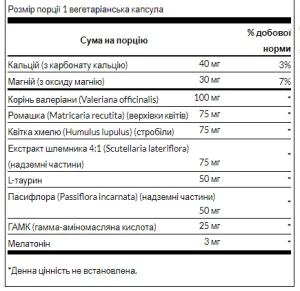 Sleep Essentials - 60 капсул За пляшку