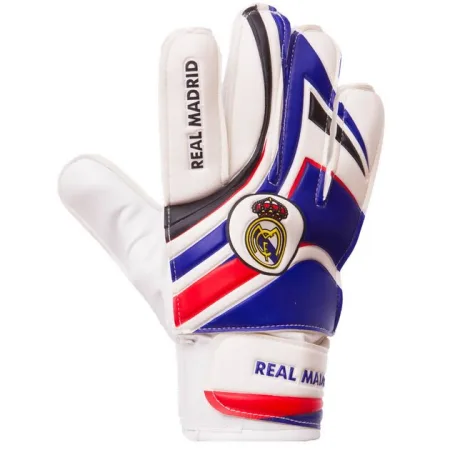 Рукавички воротарські дитячі BALLONSTAR із символікою футбольного клубу Real Madrid 5 - білий/синій