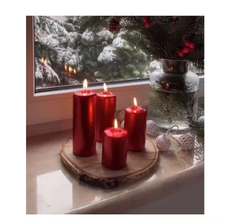 Набір свічок 4 шт. циліндр червоні sw50/4