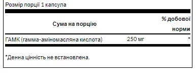 GABA 250 мг - 60 капсул
