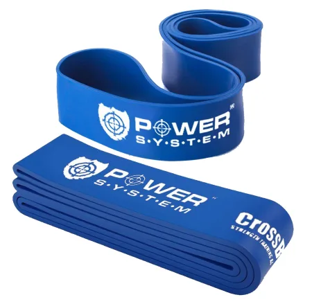 Еспандер петля гумка для фітнесу і кроссфіту Power System PS-4054 CrossFit Level 4 Blue опір 22 - 50 кг