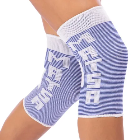 Наколінник еластичний бандаж MATSA 2 шт M - білий, синій