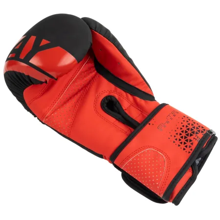 Боксерські рукавиці PowerPlay 3086 Matt Challenger чорно-червоні 10 унцій