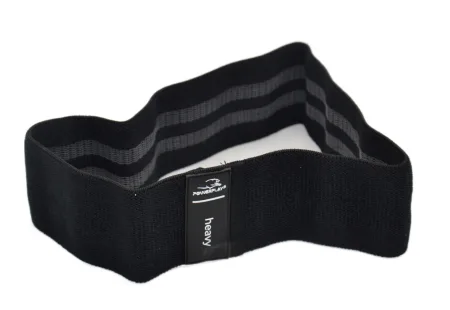 Тканева гумка для фітнесу та спорту PowerPlay 4111 Hip Band L Light чорна (d_84cm)