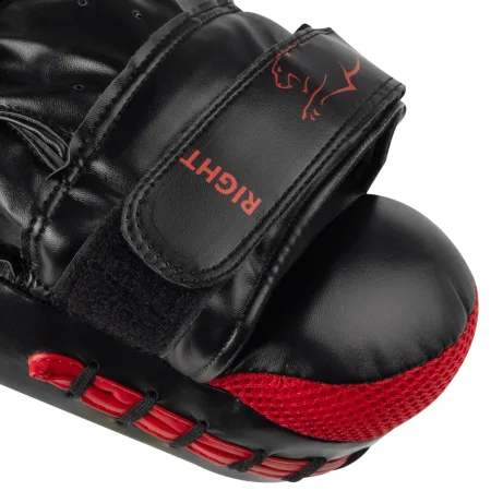 Лапи боксерські PowerPlay 3041 чорно червоні PU [пара]