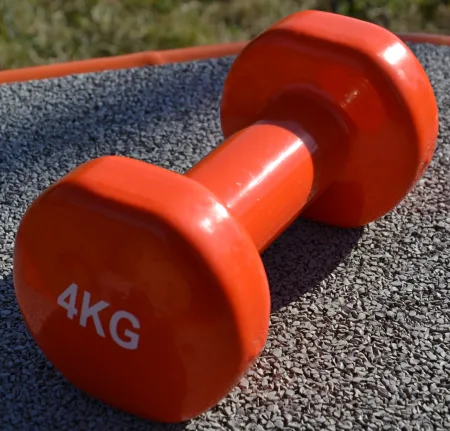 Гантель вінілова PowerPlay 4125 Achilles - 4 кг. помаранчева