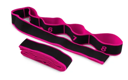 Еспандер з петлями для розтяжки PowerPlay PP_4311 Fitness Band Рожева 88*4 см.