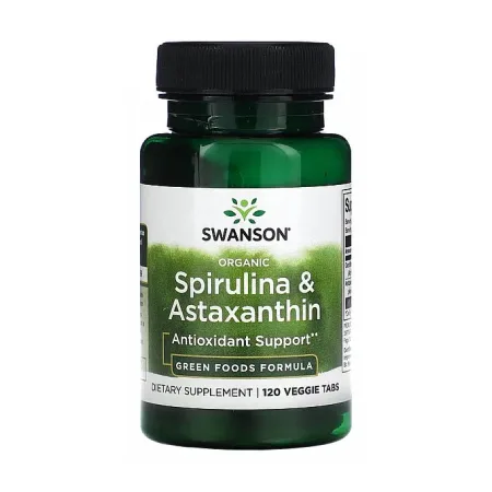 Organic Spirulina & Astaxanthin - 120 вег. таблеток