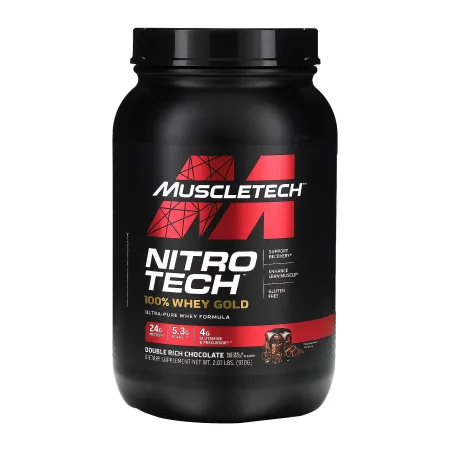 Nitro Tech 100% Whey Gold - 908 г Подвійний шоколад