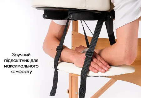 Массажный стол EasyFit ZenRest кушетка складная бежевая с чехлом