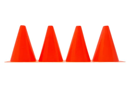 Конуси-фішки спортивні EasyFit 17 см (набір з 4 штук) помаранчеві