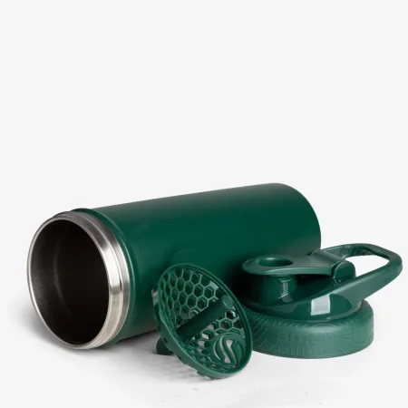 Шейкер спортивний SmartShake металевий Insulated Steel - 750 мл Racing Зелений