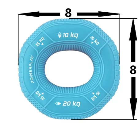 Еспандер кистьовий силіконовий PowerPlay PP-4331 Hand Grip Light 10-15-20 кг. блакитний