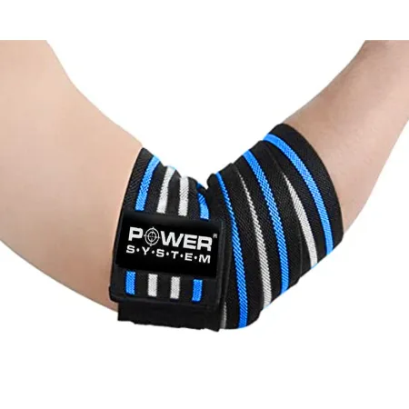 Бинти на лікоть Power System PS-3600 Elbow Wraps синій/чорний пара