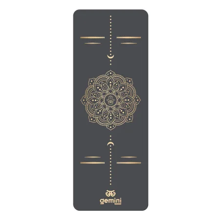 Килимок для йоги каучуковий поліуретан Sport Pro 183 см*68 см*5 мм темно-сірий