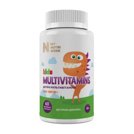 Kids Multivitamins - 60 желейных леденцов, peach