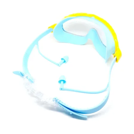 Окуляри для плавання Conquest дитячий блакитно-жовтий