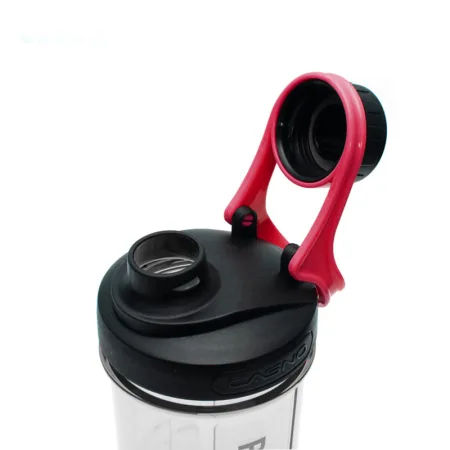 Шейкер спортивний з контейнером Casno 600 мл KXN-1199 з вінчиком Сірий/Червоний