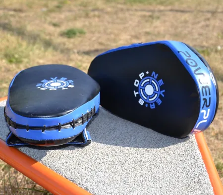 Лапи боксерські PowerPlay 3051 чорно сині PU [пара]