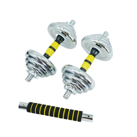 Гантелі розбірні Sport хромовані з грифом у валізі 2 шт по 10 кг