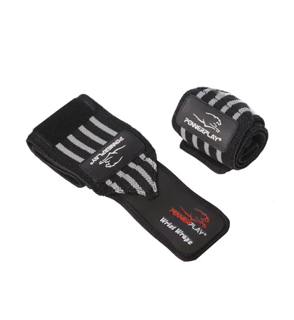 Кистьові бинти PowerPlay 3081 чорно сірі