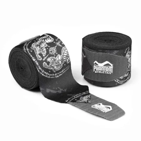 Бинти для боксу Phantom Muay Thai Black 400cm. (4 м.)