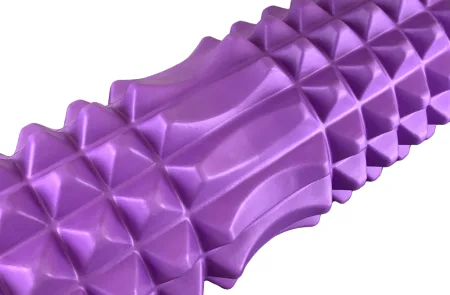 Масажний ролик EasyFit Solid Grid Roller 45 см v.2,2s фіолетовий