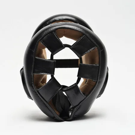 Боксерський шолом з бампером Leone CS425 Black M (капа в комплекті)