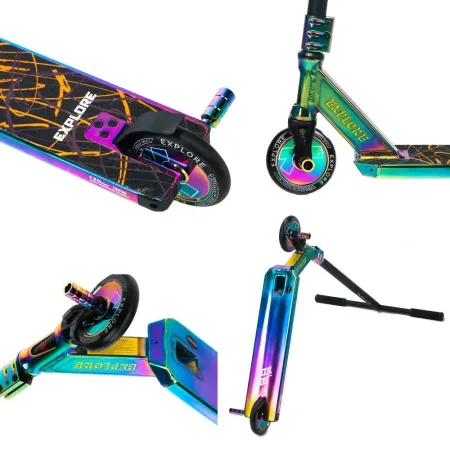Самокат трюковий Explore Flamina Deluxe, HIC, d-120, хамелеон