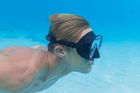 Маска для плавання BESTWAY 14+ 22074 сіро-червоний