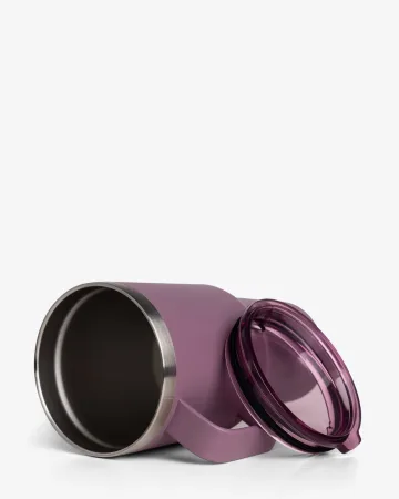 Термостакан (изолированная чашка) Bohtal с ручкой из нержавеющей стали Tumbler Plum 900 мл
