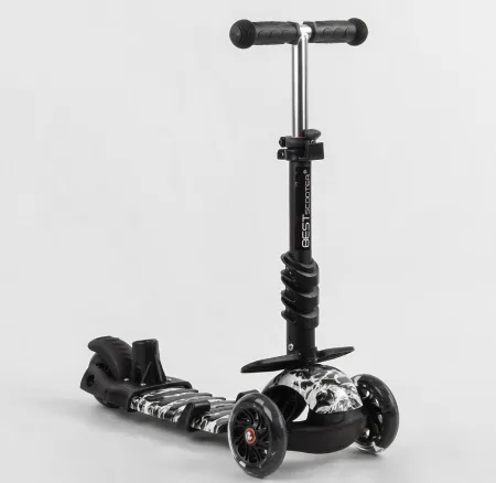 Самокат 5в1 Best Scooter - чорний/білий