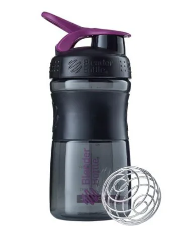 Шейкер спортивний пляшка BlenderBottle SportMixer Flip 590 мл чорний/Plum